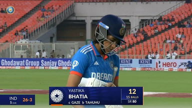 IND-W vs NZ-W 2024, 2nd ODI: Yastika Bhatia Wicket