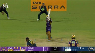 IPL 2026 M60: KKR vs GT - Ajinkya Rahane Six