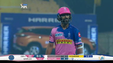 M12: CSK vs RR – Ajinkya Rahane Wicket