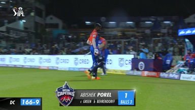 M16: DC vs MI – Abishek Porel Wicket