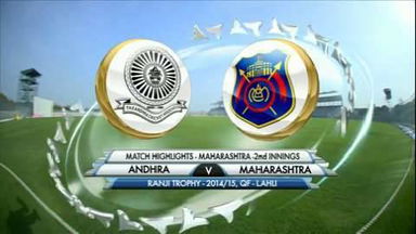 Ranji Trophy 2014-15: Andhra v Maharashtra, Maharashtra 2nd Innings Highlights