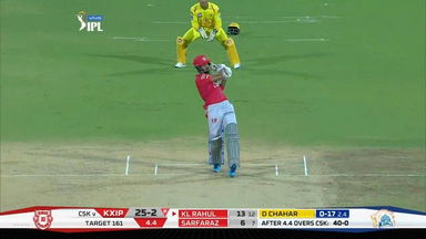 M18: CSK vs KXIP –  KL Rahul Six
