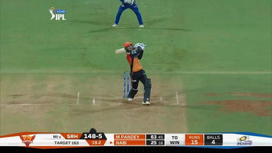 M51: MI vs SRH – Mohammad Nabi Six