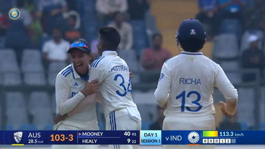 IND-W vs AUS-W 2023-24, 1st Test: AUS-W 1st Innings Fall of Wickets