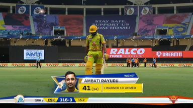 M29: SRH vs CSK – Ambati Rayudu Wicket