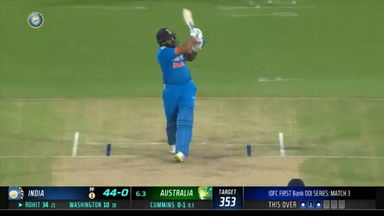 IND vs AUS 2023-24, 3RD ODI: Rohit Sharma Six