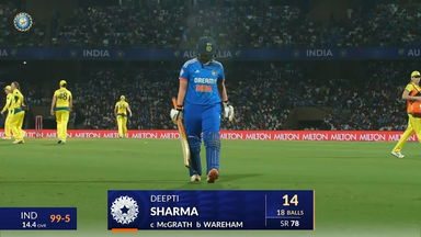 IND-W vs AUS-W 2023-24, 3rd T20I: Deepti Sharma Wicket