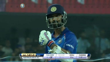 IND vs AUS 2017, 3rd ODI: Ajinkya Rahane Wicket