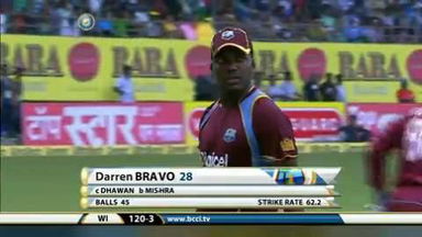 1ST ODI: IND vs WI – Darren Bravo Wicket