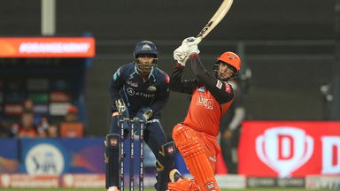No fear: Abhishek’s two big sixes against Rashid