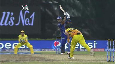 M60: MI vs CSK – Kieron Pollard Wicket
