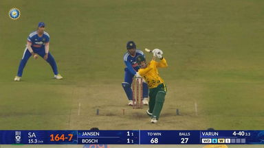 IND vs SA 2025, 5th T20I: Marco Jansen Six
