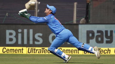 Diving Dhoni! How good was that catch from MSD?