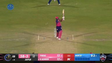 M09: RR vs DC – Ravichandran Ashwin Six