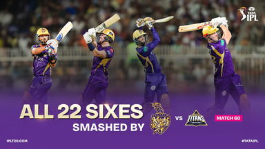 22 Mighty Maximums! KKR's Six-hitting fest vs GT