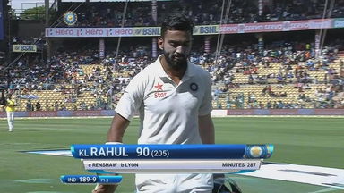 IND vs AUS 2017 - 2nd Test day 1 : KL Rahul Wicket