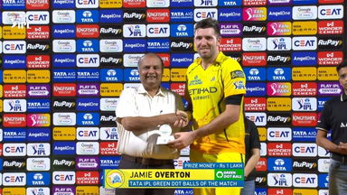 IPL 2026 M18: CSK vs DC - TATA IPL Green Dot Balls of the Match - Jamie Overton