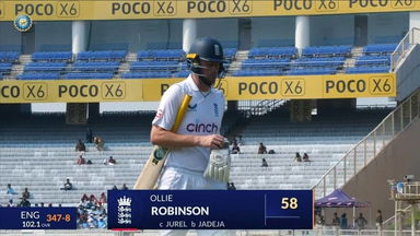 IND vs ENG 2024, 4TH Test: Ollie Robinson Wicket