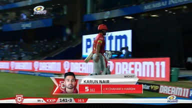 M24: MI vs KXIP – Karun Nair Wicket