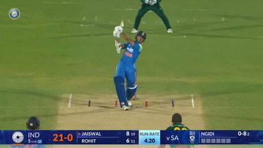 IND vs SA 2025, 3rd ODI: Yashasvi Jaiswal Six