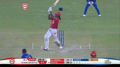 M09: KXIP vs MI –  Chris Gayle Six