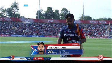 M02: KXIP vs DD: Rishabh Pant Wicket