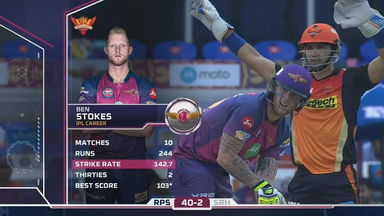 Stokes strikes it for 39 (25)