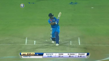 IND vs SL 2017, 2nd T20I: KL Rahul Six