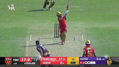 M02: PBKS vs KKR  – Simran Singh  Six