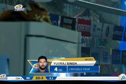 M15: MI vs CSK – Yuvraj Singh Wicket