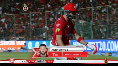 M08: RCB vs KXIP – Andrew Tye Wicket