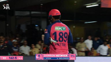 IPL 2025 M42: RCB vs RR - Shimron Hetmyer Wicket