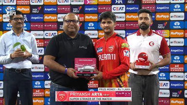 IPL 2025 M22: PBKS vs CSK - Curvv Super Striker of the Match - Priyansh Arya