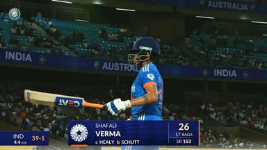 IND-W vs AUS-W 2023-24, 3rd T20I: Shafali Verma Wicket