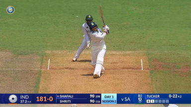 IND-W vs SA-W 2024, 1st Test: Shafali Verma Six