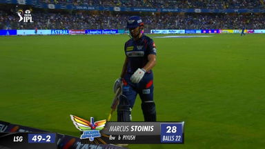 M67: MI vs LSG – Marcus Stoinis Wicket