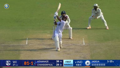 IND vs WI 2025, 2nd Test: Tagenarine Chanderpaul Six