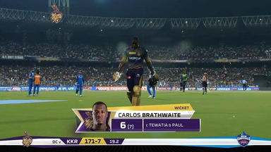 M26: KKR vs DC – Carlos Brathwaite Wicket