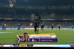M26: KKR vs DC – Carlos Brathwaite Wicket