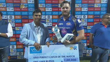 M7: MI vs KKR  – VIVO perfect catch of the match – Mitchell McClenaghan
