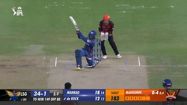 M58: SRH vs LSG –  Quinton De Kock  Six