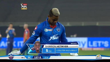 Final: MI vs DC – Shimron Hetmyer Wicket