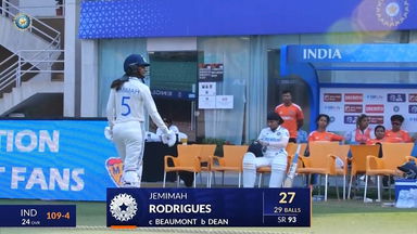 IND-W vs ENG-W 2023, 1st Test: Jemimah Rodrigues Wicket