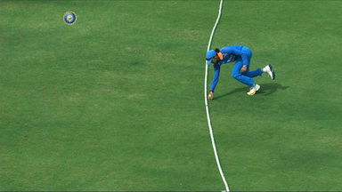 How’s that for an effort? Mandhana stops a four inches from the rope