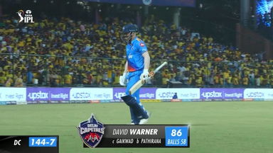 M67: DC vs CSK –  David Warner  Wicket