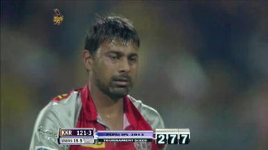 M35: KKR vs KXIP – Manvinder Bisla Six