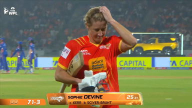 Wicket: Match 19, Gujarat Giants vs Mumbai Indians, WPL 2026: Sophie Devine Wicket
