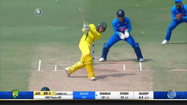 IND vs AUS 2019, 1st ODI: Usman Khawaja Six