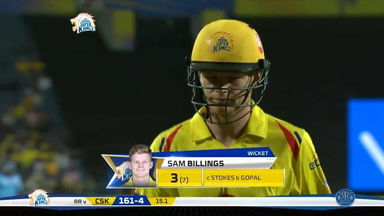 M17: CSK vs RR – Sam Billings Wicket