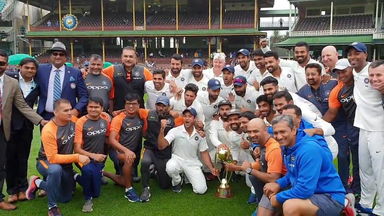 Virat & Co. celebrate historic win in style